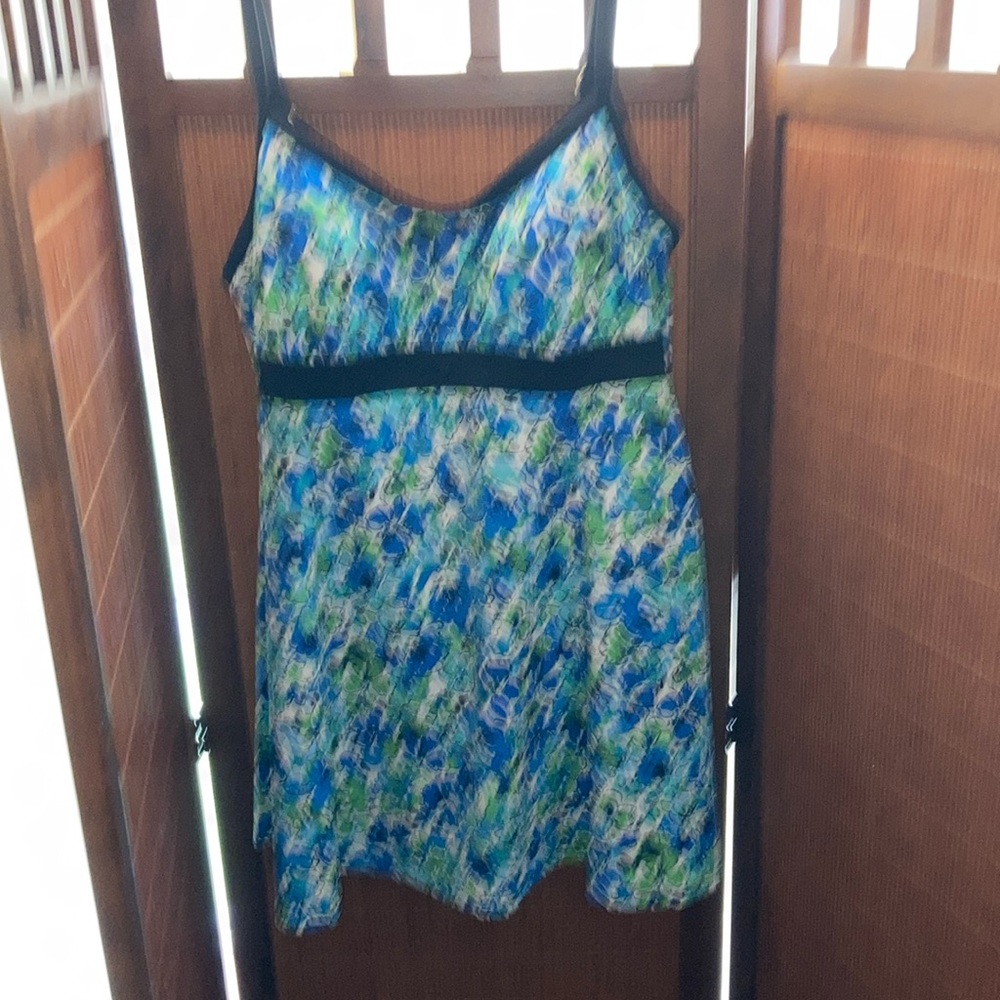 Fit4U Women's Blue and Green Swimsuit 12
